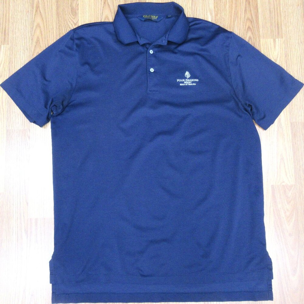 FOUR SEASONS MAUI POLO RALPH LAUREN REGULAR FIT COTTON SMOOTH KNIT SHIRT Sz L